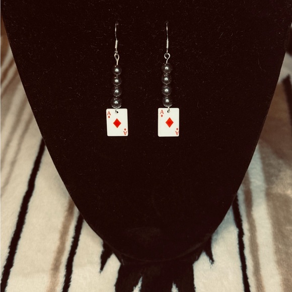 WesternCharmsJewelryCo Jewelry - Chic Playing Card Dangle Earrings